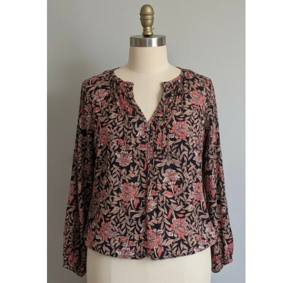 Lane Bryant Pin-Tuck Crew-Neck Blouse Plus Size 20 Pink Coral Floral - Picture 10 of 10